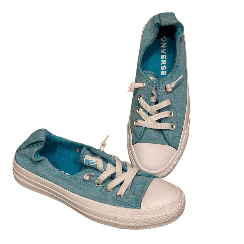 Converse Women's Teal Sneakers 5.5 elastic heel